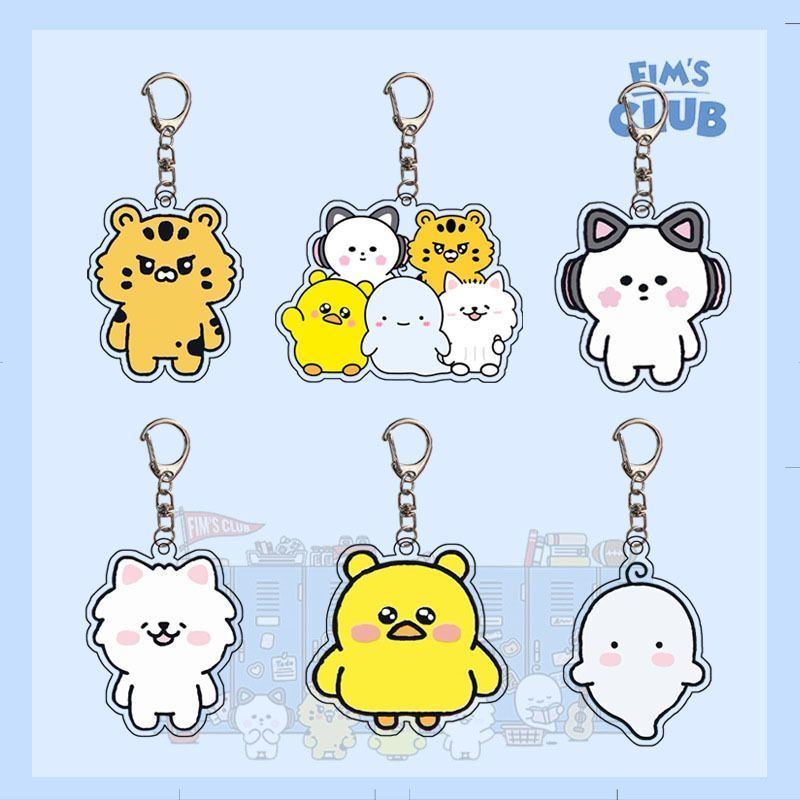 Phone Accessories Charms - 手作りのポップアップ式アクリルキーチェーンチャーム。LESSERAFIMの桜柄、キム・チャウォンの可愛らしいアクリルグッズ。ファンがコレクションするのに最適。