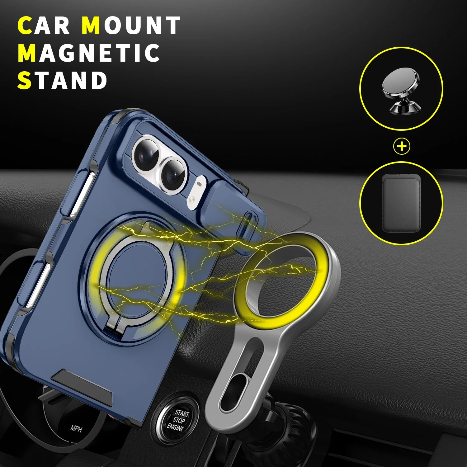 iPhone Duo用ケース、耐衝撃性に優れたスライド式保護 - Phone Accessories Holder Car のレビューと価格