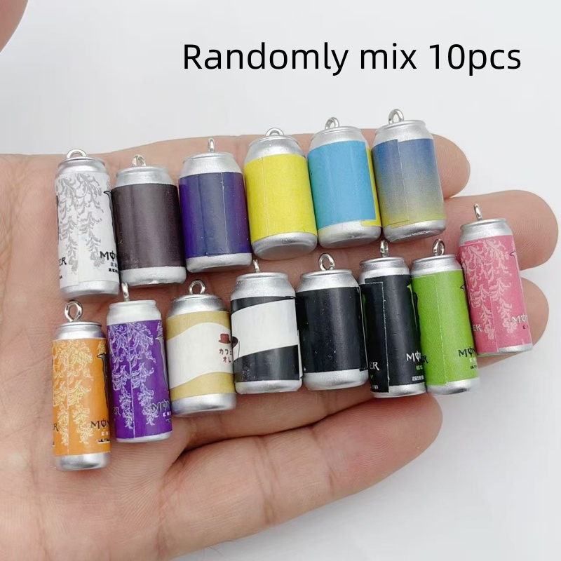 10個入り ミニチュア シミュレーション飲料缶 レジンチャー - Phone Accessories Charms のレビューと価格