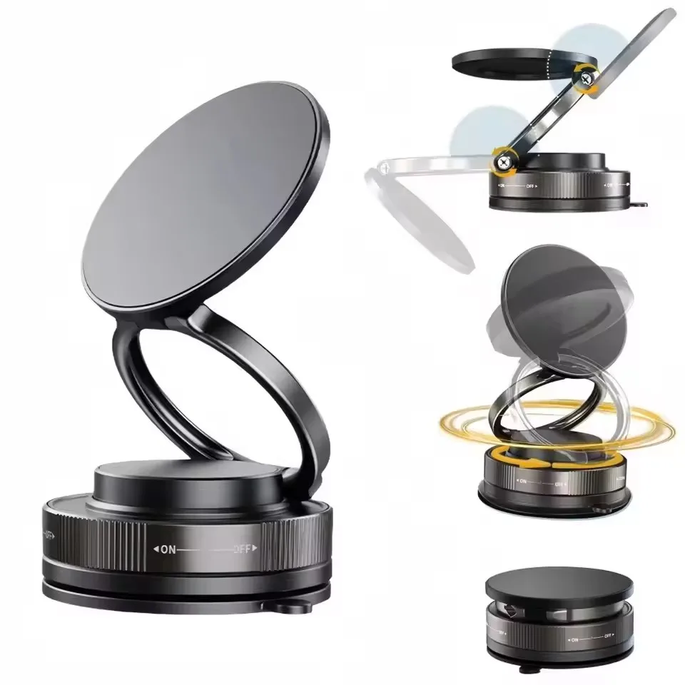 360をアップグレード ° 真空磁石式スマートフォンホルダー - Phone Accessories Holder Car のレビューと価格