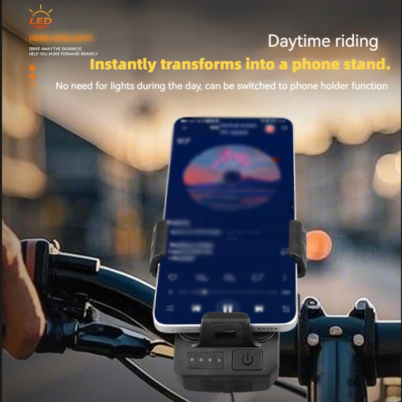 自転車フロントライト ホーン&電話ホルダー付き サイクリング - Phone Zone Accessories & Repair Photos のレビューと価格